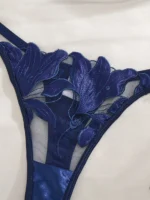 Floral Embroidery Bra Set - Image 5