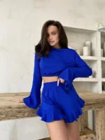 Frill Shorts Pajama Set - Image 4