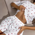 Printed Pajama Shorts Set - Image 2