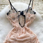 Embroidered Ruffle Mini Dress - Image 4