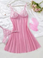 Embroidered Mesh Nightgown - Image 10