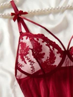 Embroidered Mesh Nightgown - Image 2