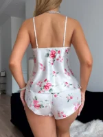 Printed Lace Pajama Set - Image 2
