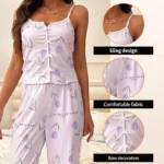 Lavender Lace Pajama Set - Image 6