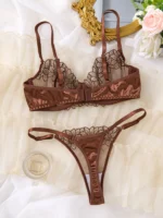 Daisy Embroidery Bra Set - Image 3