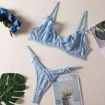 Blue Bow Lingerie Set - Image 6