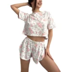 Floral Shorts Pajama Set - Image 5