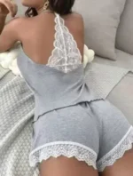 Sleeveless Pajama Shorts Set - Image 9