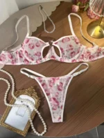 Rose Mesh Lingerie Set - Image 7