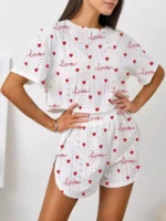 Printed Pajama Shorts Set - Image 10