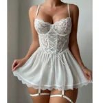 White Lace Babydoll Set - Image 7