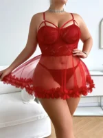 Ruffle Mesh Nightdress - Image 3