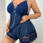 Lace Satin Sleepwear Set - Image 2