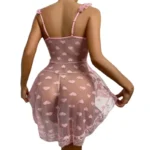 Pink Mesh Babydoll - Image 4