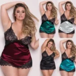 Satin Plus Nightdress - Image 4