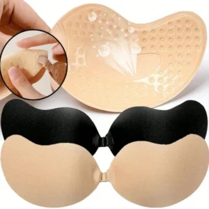 Mango Cup Bra with invisible breast patch design, thin cup shape, and skin and black color options