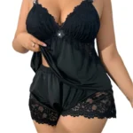 Lace Satin Sleepwear Set - Image 5