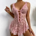 Pink Mesh Babydoll - Image 6