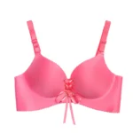Lace Up Seamless Bra with wireless push-up support, front lace-up detail, and smooth molded cups