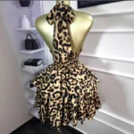 Leopard Halter Dress - Image 4