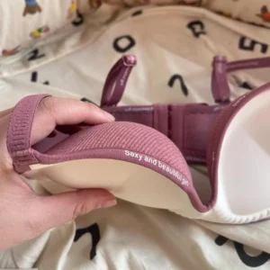 No Trace Lift Bra with wireless push-up shaping, letter straps, seamless cups, and everyday comfort styling