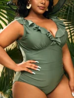 Ruffle Plus Swimsuit - Image 3