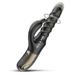 Swirl Rabbit Vibrator with 360 degree rotation, 5 swirl modes, thrusting motion, and medical silicone design