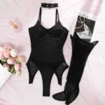 Plunge Stocking Bodysuit - Image 8