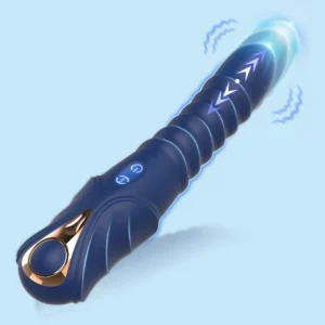 Quiet Thrusting Massager with low-noise design, liquid silicone body, USB magnetic charging, and adjustable modes