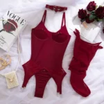 Plunge Stocking Bodysuit - Image 5