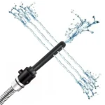 Shower Cleaning Nozzle with black plastic tip, water outlet design, manual control, and discreet personal hygiene styling