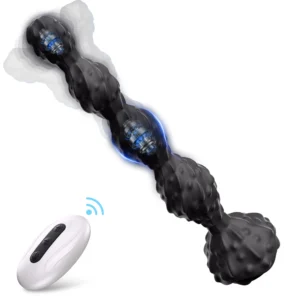 Beaded Remote Massager with medical silicone body, 7 vibration modes, flexible size design, and discreet adult wellness styling