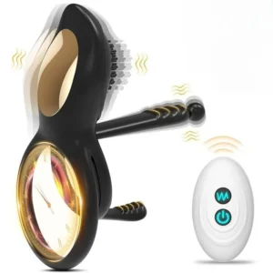 Lenahu Ring Massager with silicone body, vibrating design, waterproof styling, compact ring shape, and discreet adult wellness look