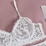 White Embroidery Lingerie Set - Image 5