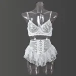 White Embroidery Lingerie Set - Image 2