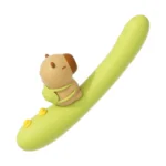 Dual Drive Massager with 2-in-1 split design, adjustable function, USB power, green rounded body, and discreet adult wellness styling