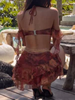 Tropical Mesh Dress - Image 2