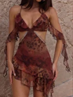 Tropical Mesh Dress - Image 5